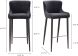 Etta Bar Stool (Dark Blue)