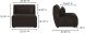 Amelia Modular - Espresso (Slipper Chair)