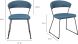 Adria Dining Chair (Set of 2 - Blue)