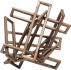 Tangled Rectangles Sculpture (Small - Gold)
