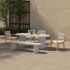 Eris Outdoor Dining Bench (White)