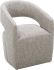 Barrow Rolling Dining Chair (Grey Storm Performance Fabric)