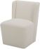 Cormac Rolling Dining Chair (Cream Performance Fabric)