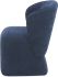 Larson Rolling Dining Chair (Navy Blue Performance Fabric)