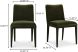 Calla Dining Chair (Set of 2 - Green Velvet)