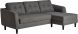 Belagio Sofa Bed With Chaise (Right - Charcoal)