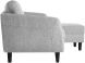 Belagio Sofa Bed With Chaise (Right - Light Grey)