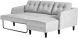 Belagio Sofa Bed With Chaise (Right - Light Grey)
