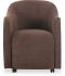 Drava Rolling Dining Chair (Dark Brown)