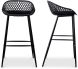 Piazza Outdoor Barstool (Set of 2 - Black)