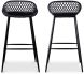 Piazza Outdoor Barstool (Set of 2 - Black)