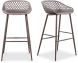 Piazza Outdoor Barstool (Set of 2 - Grey)