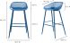 Piazza Outdoor Barstool (Blue - Set of 2)