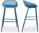 Piazza Outdoor Barstool (Blue - Set of 2)