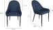 Lapis Dining Chair (Set of 2 - Dark Blue)