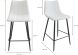 Alibi Counter Stool (Set of 2 - Ivory)