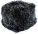 Lamb Fur Pouf (Black Snow)