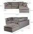 Terra Condo Modular Sectional (Dream - Light Grey Livesmart Fabric)