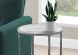 Itawood Table d'Appoint (Marbre Blanc & Argent)