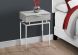 Salan End Table (Grey Cement with Chrome Base)