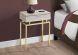 Salan End Table (Beige Marble with Gold Base)