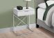 Linkuva End Table (White with Chrome Base)