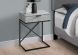 Linkuva End Table (Grey Cement with Black Base)