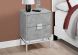 Priekule End Table (Grey Cement with Chrome Base)
