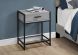 Daugai End Table (Grey with Black Base)