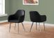 Paisley Dining Chair (Set of 2 - Black & Chrome Legs)