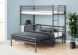 Raburg Bunk Bed with Desk (Grey Frame with Grey Desk)