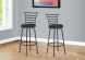 Leary Barstool (Set of 2 - Silver Grey & Black Seat)