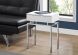 Salan End Table (White with Chrome Base)