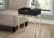 Salan End Table (Cappuccino with Gold Base)