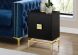 Priekule End Table (Cappuccino with Gold Base)