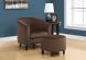 Shiville Accent Chair and Ottoman (Brown Quilted Fabric)