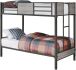Ruth Bunk Bed (Twin -Silver)