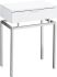 Salan End Table (White with Chrome Base)
