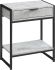 Ramygala End Table (Grey Cement with Black Base)