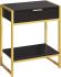 Ramygala End Table (Cappuccino with Gold Base)