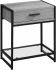 Daugai End Table (Grey with Black Base)