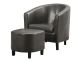 Pristina Accent Chair (2 Piece Set - Charcoal)