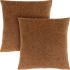 Talo Pillow (Set of 2 - Light Brown Floral Velvet)