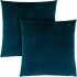 Oraver Pillow (Set of 2 - Steel Blue Diamond Velvet)