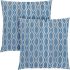 Jedale Pillow (Set of 2 - Blue Wave Pattern)