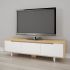 Nordik 60-inch TV Stand (White & Natural Maple)