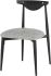 Vicuna Dining Chair (Boucle Grey with Ebonized Legs)