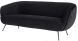 Sofia Triple Seat Sofa (Black with Black Legs)