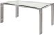 Quasi Dining Table (Glass with Silver Base)