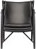 Chase Occasional Chair (Black Leather with Black Frame)